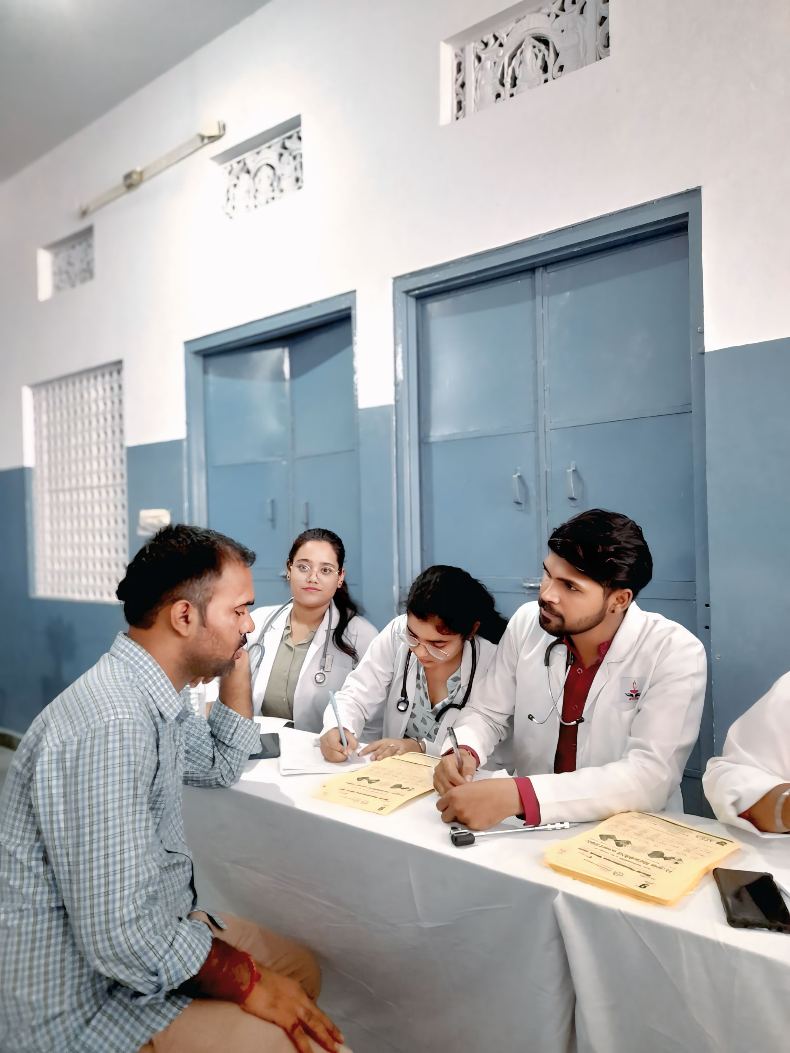 Dr. Bajrangi with Patient